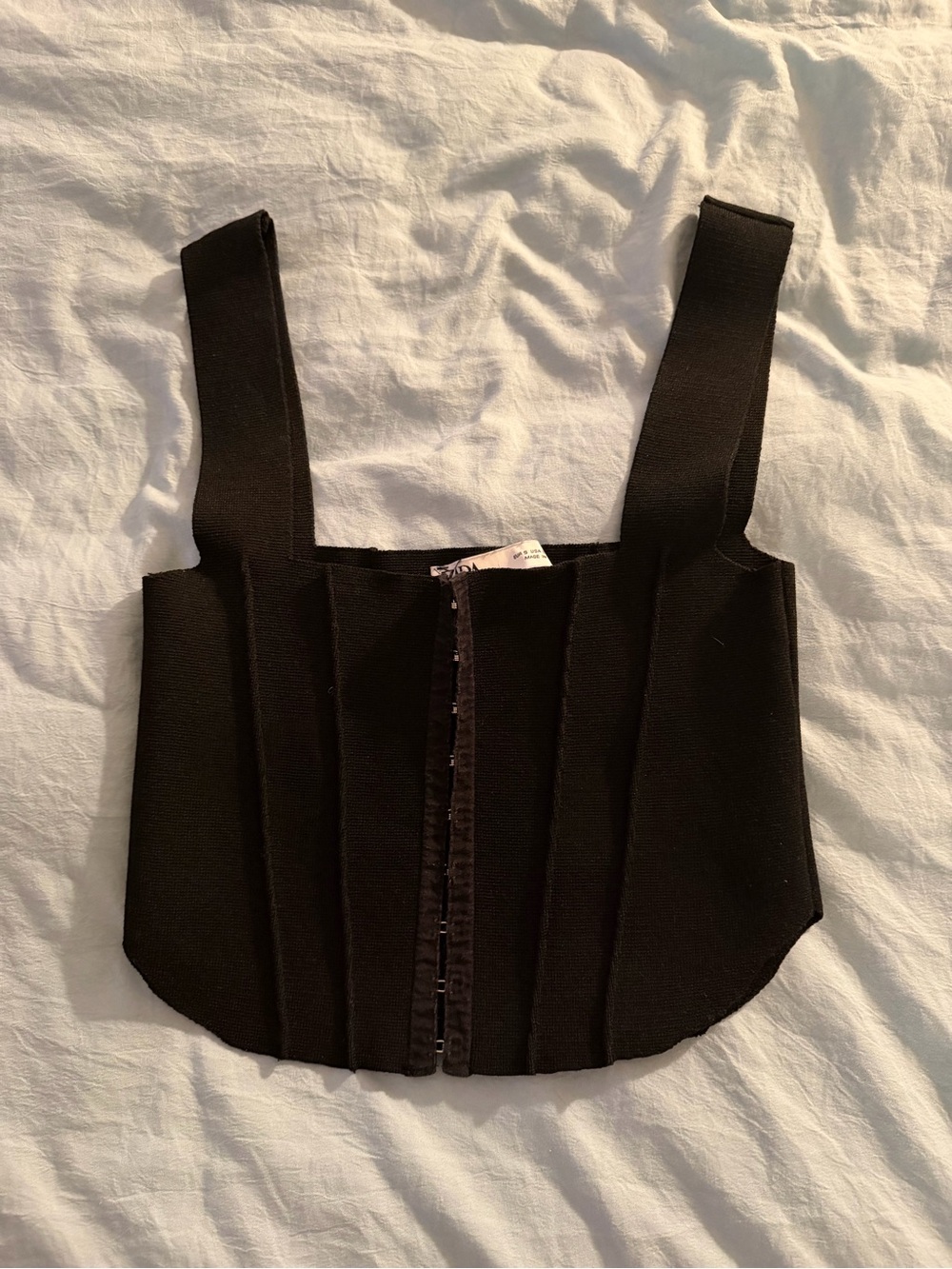 Zara Eyelet Corset Crop Top